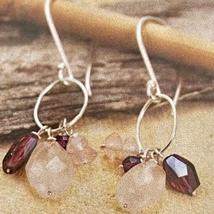 Michele Baratta Silver Rose Quartz Earrings